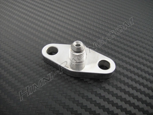 T/BIG GT Series Turbo Oil Feed Inlet Flange w/ -3 Male - Click Image to Close